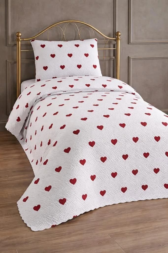 Ultrasonik Kapitoneli Sera Tek Kişilik Pike Takımı 160x235 cm