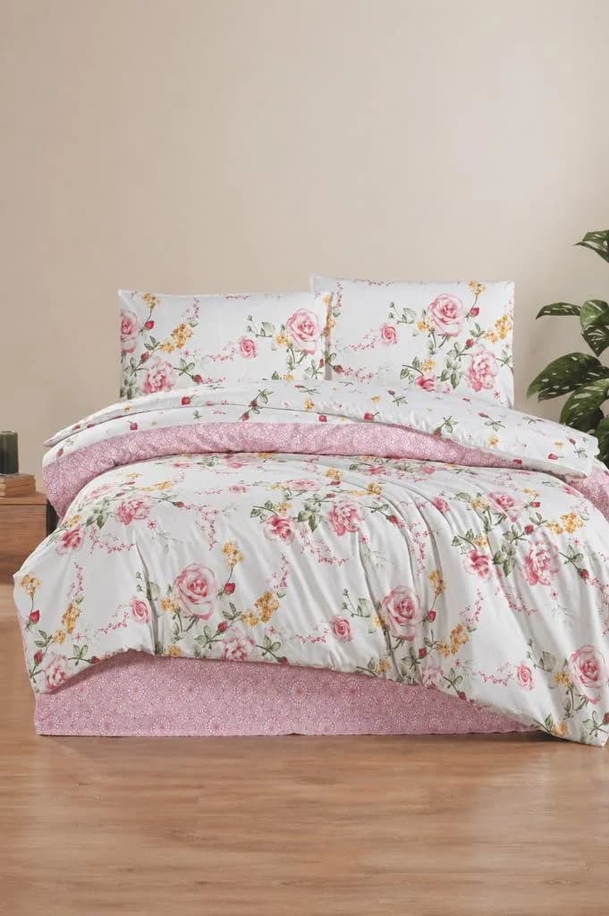 Rose Nevresim Takımı Pembe