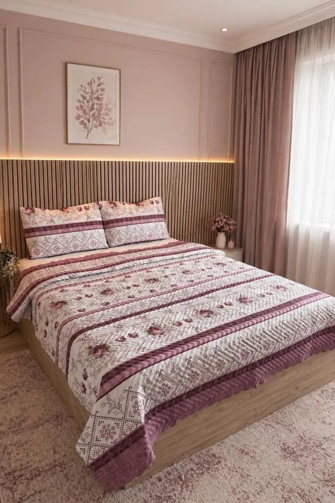 Ultrasonik Kapitoneli Rossera Çift Kişilik Pike Takımı 195x235 cm