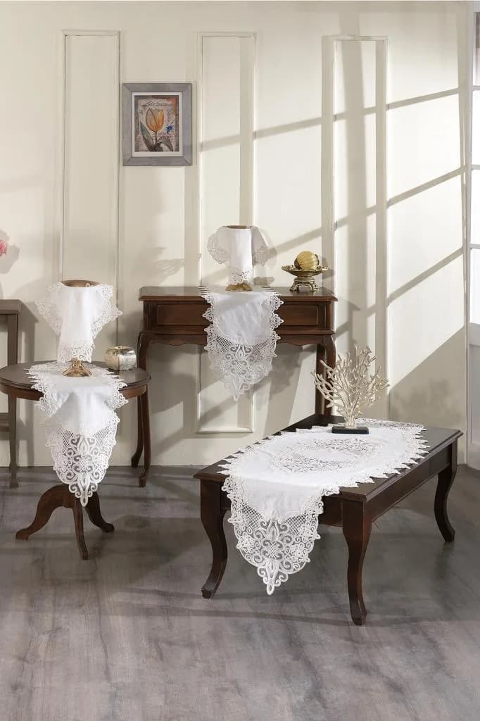 Gardenya Salon Takımı 5 Parça Krem