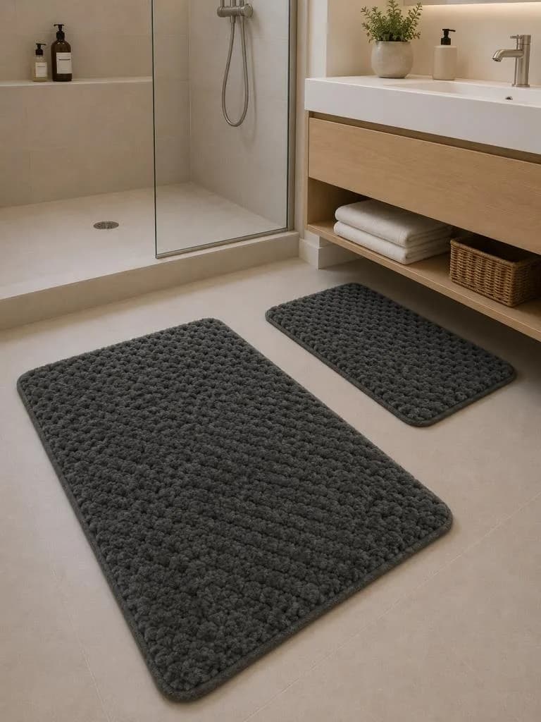 Petek Puffy Pamuklu 2li Banyo Paspası