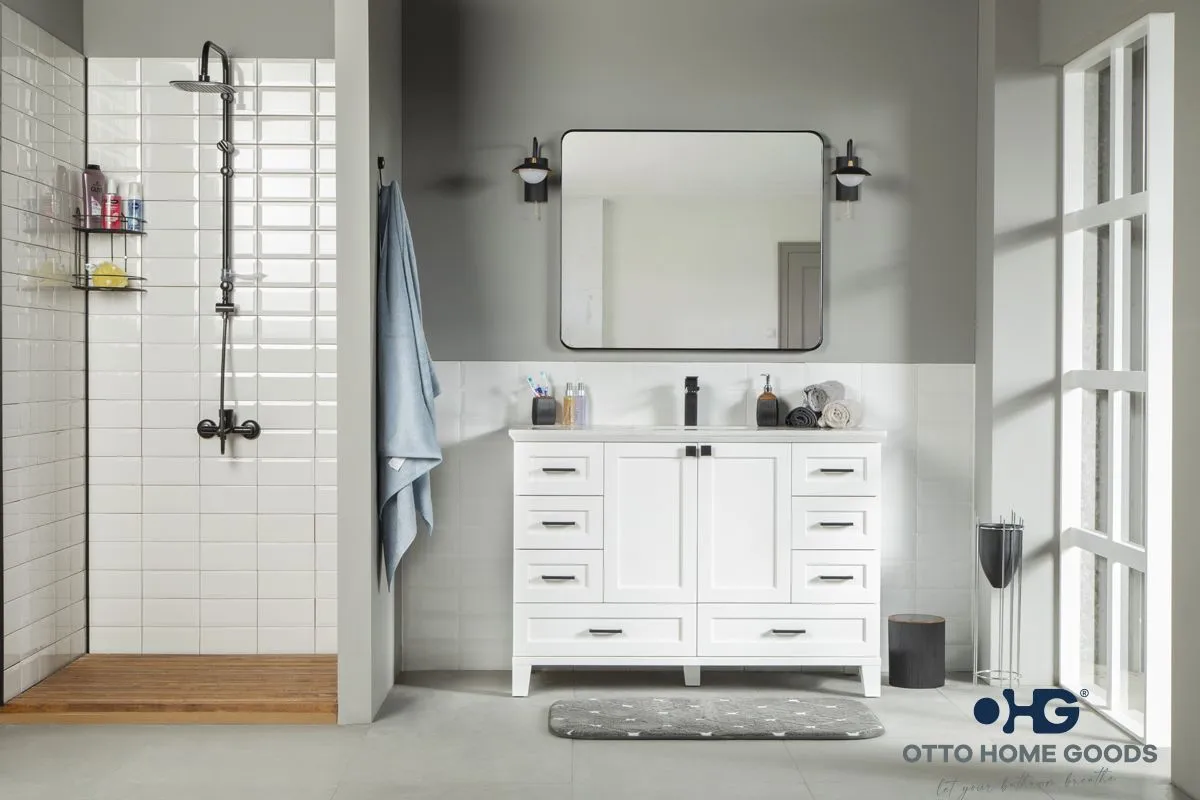 Paloma 48" Beyaz Banyo Dolabı
