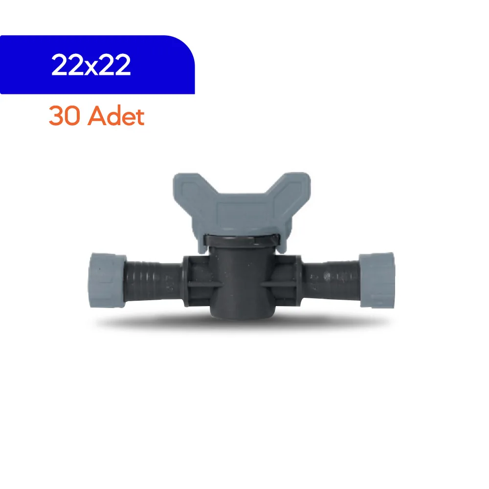 Akplas – Yassı Damlama Sulama Boruları-Mini Vana Yüzüklü 22*22 - 30 Adet