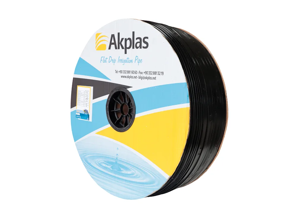 Akplas Enerji-Yassı Damlama Borusu-Çap 22-1-6L-h-10Mil-40cm 1500 MT