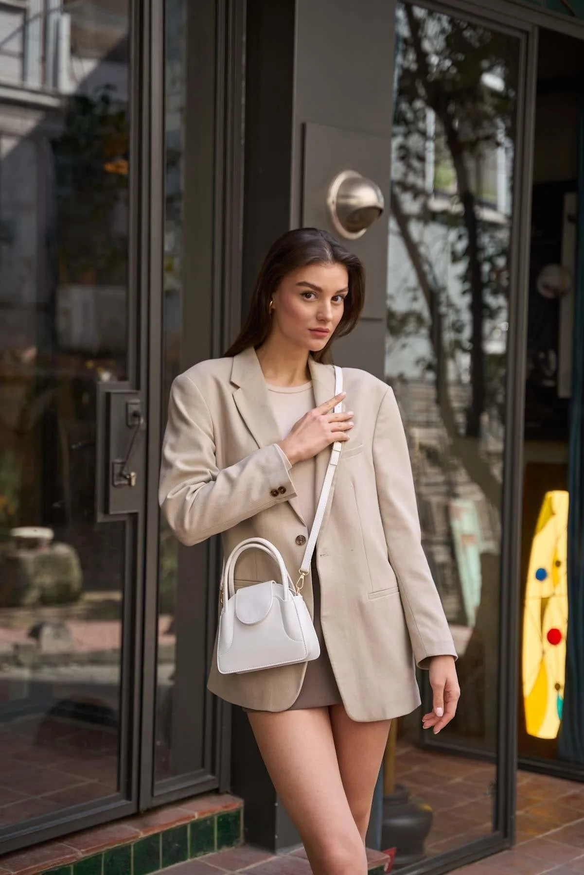 Maja Kapaklı Mini City Çanta - Beyaz