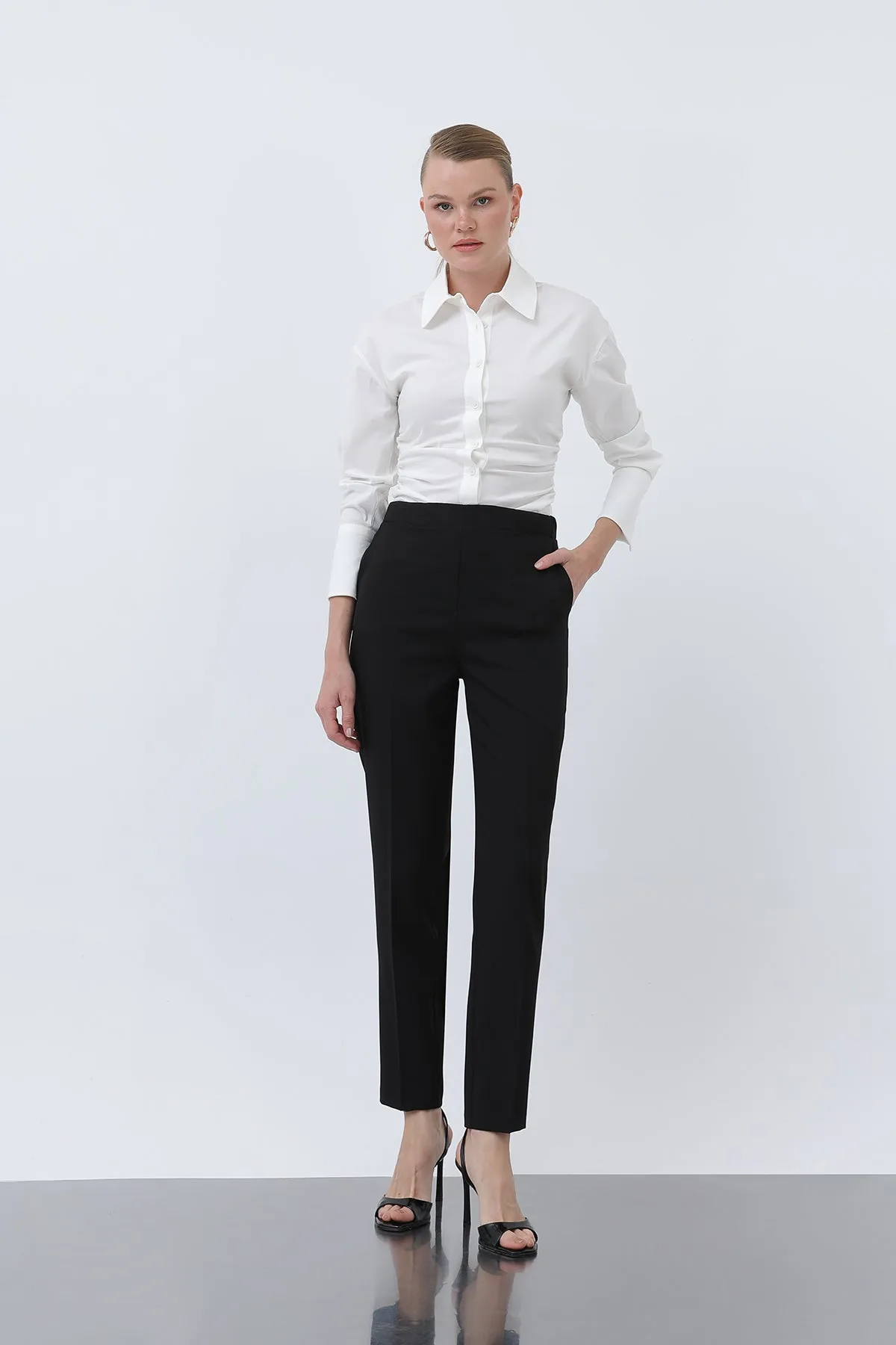 Kadın Havuç Kesim Pantolon - 18242PNT - BLACK