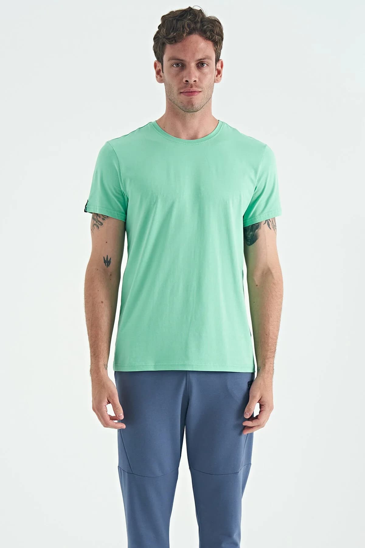 Calvin Su Yeşili Basic Erkek T-Shirt - 88245 - Su yeşili