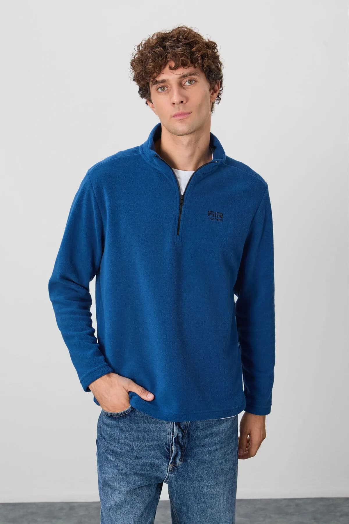 River Parlament Dik Yaka Erkek Polar Sweatshirt - 88310 - Parlament