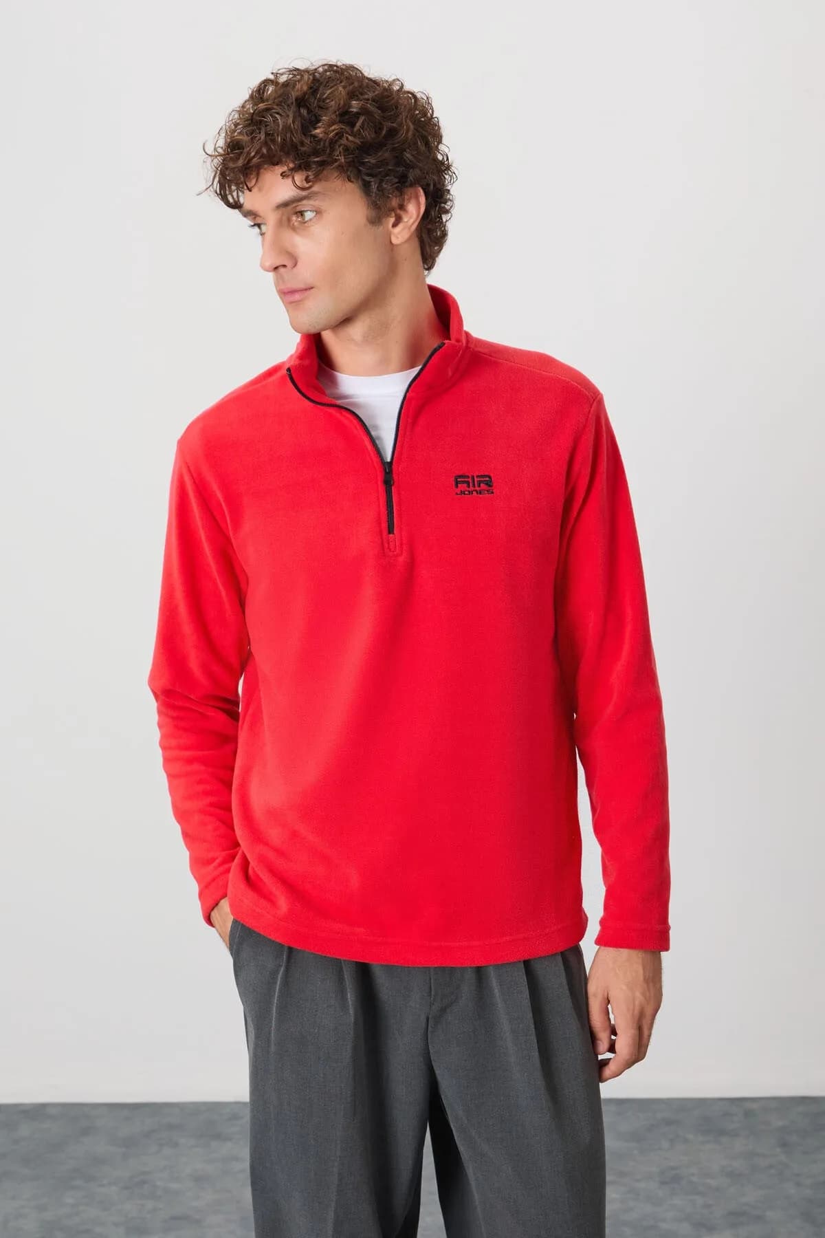 River Fiesta Dik Yaka Erkek Polar Sweatshirt - 88310 - Fiesta