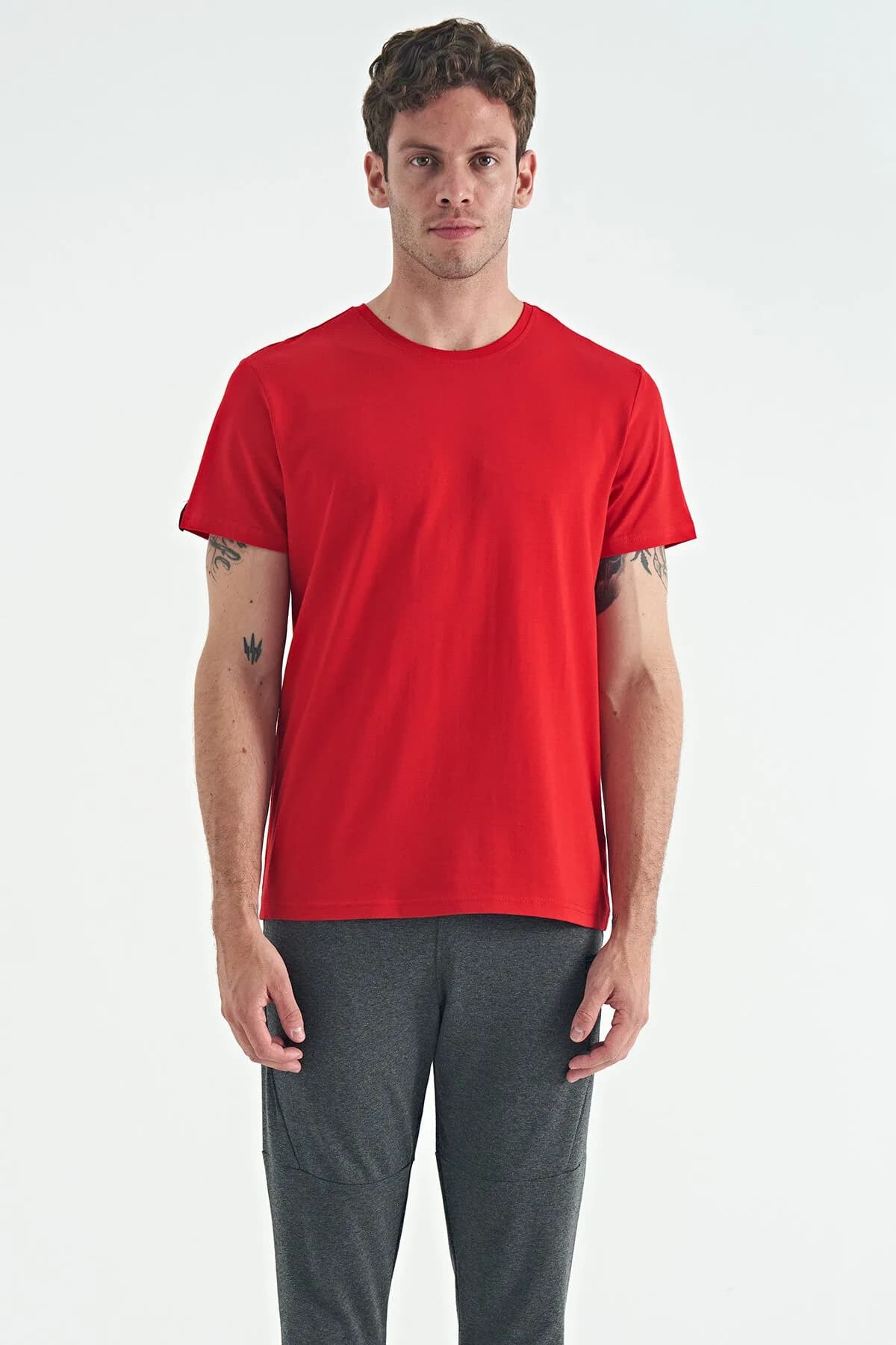 Calvin Kırmızı Basic Erkek T-Shirt - 88245 - Kırmızı