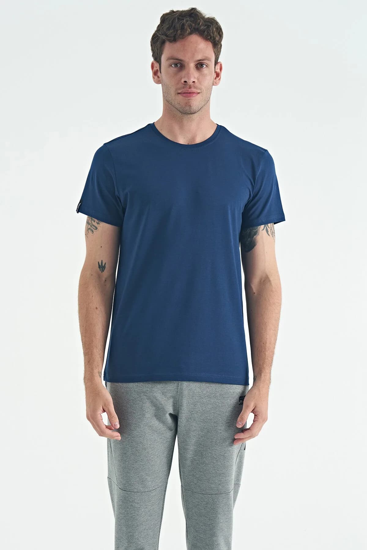 Calvin İndigo Basic Erkek T-Shirt - 88245 - İndigo