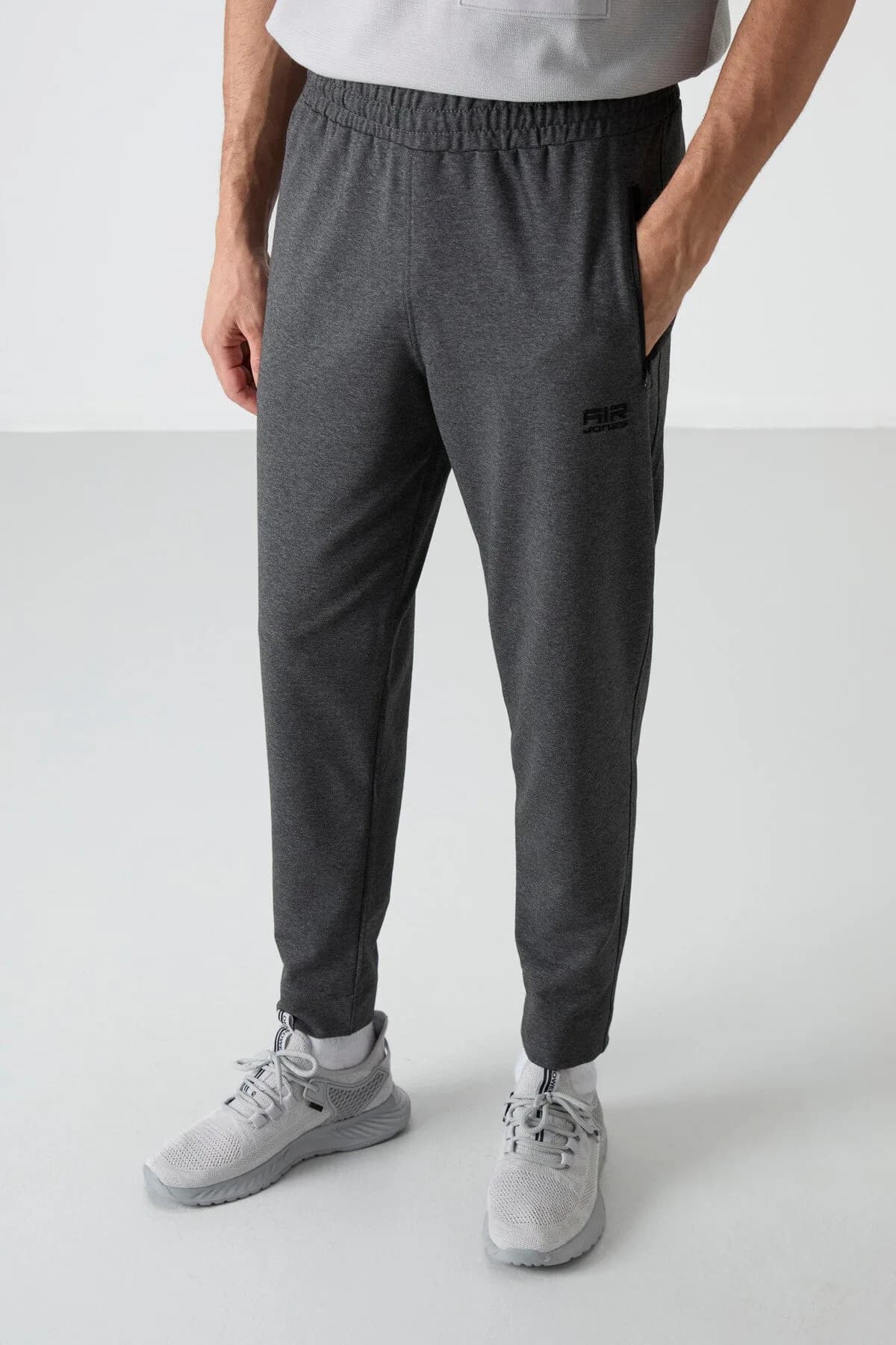 Barton Antrasit Melanj Jogger Erkek Eşofman Alt - 84952 - Antrasıt melanj