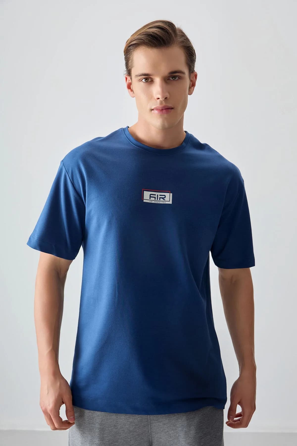 Parlament Pamuklu Kalın Yumuşak Dokulu Oversize Fit Baskılı Erkek T-Shirt - 88376 - Parlament