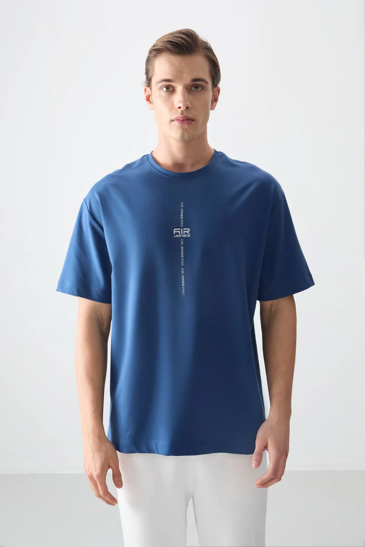 Parlament Pamuklu Kalın Yumuşak Dokulu Oversize Fit Baskılı Erkek T-Shirt - 88373 - Parlament
