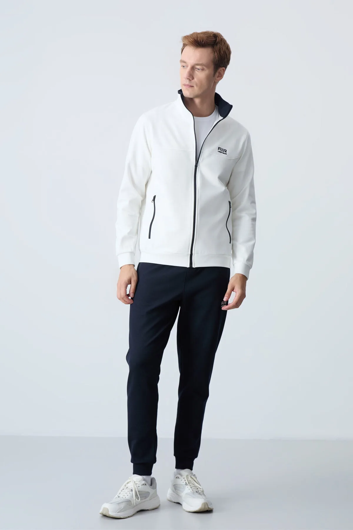 Hugo Ekru - Lacivert Jogger Erkek Eşofman Takım - 85198 - Ekru/lacivert