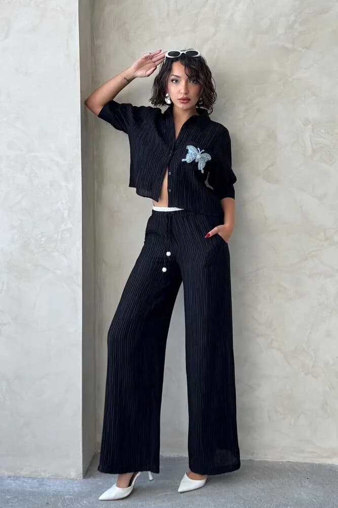 Pilise Toptan Pantolon - SİYAH