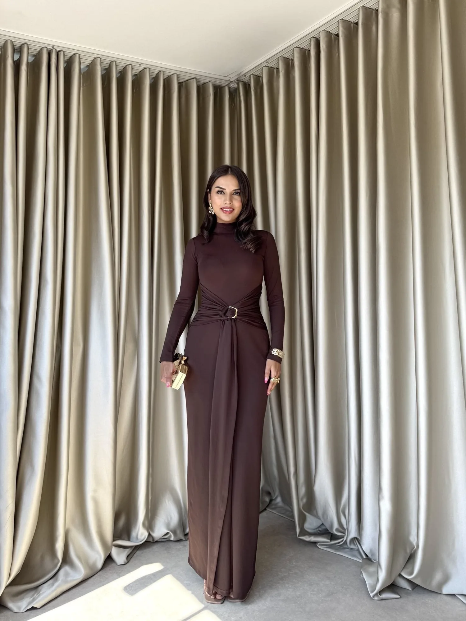 3072 ELBİSE - BLACK - SİYAH