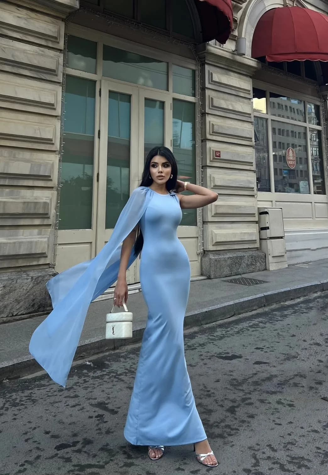 3120 KOLLARI TÜLLÜ ELBİSE - WHİTE - BEYAZ