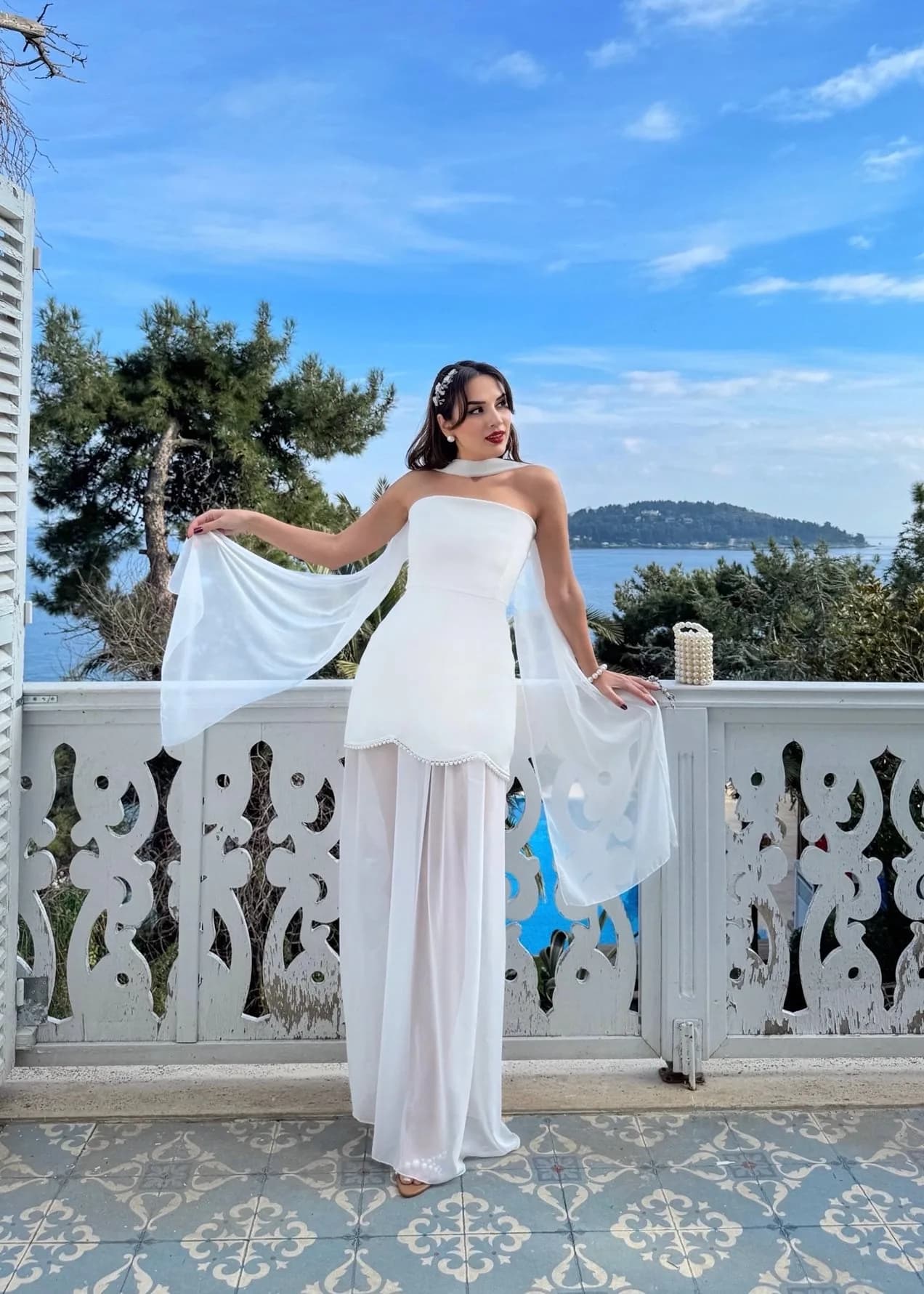 3125 ŞİFON ELBİSE - YELLOW - SARI