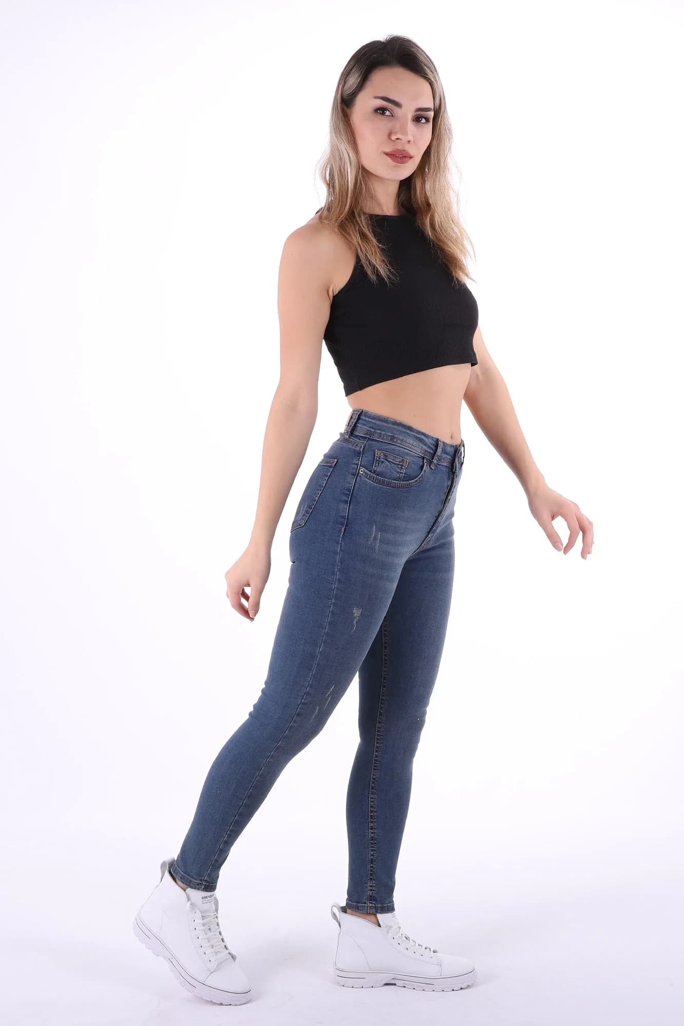 Skinny Kot Pantolon 819 - Koyu Tintli Kot