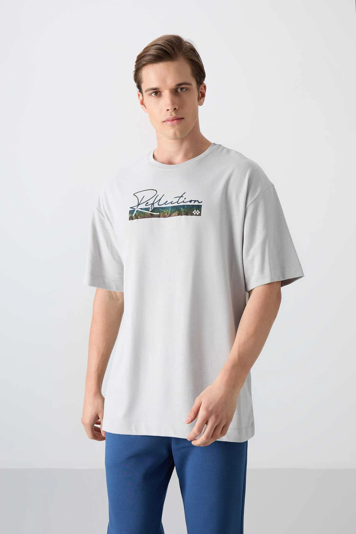 Tommylife Toptan O Yaka Oversize Baskılı Erkek T-Shirt 88334 Siyah - SİYAH