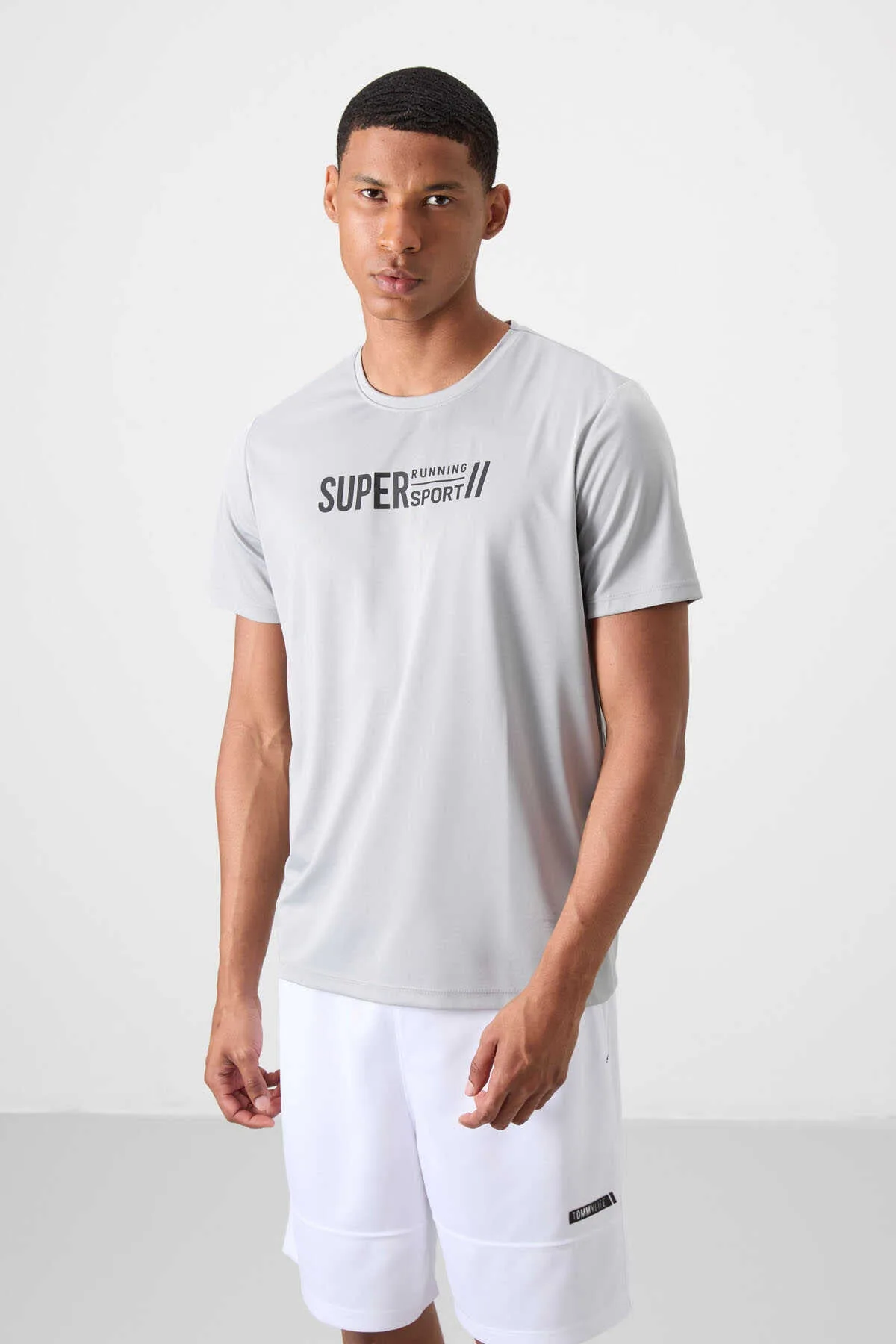Tommylife Toptan O Yaka Standart Kalıp Aktif Spor Erkek T-Shirt 88385 Siyah - SİYAH