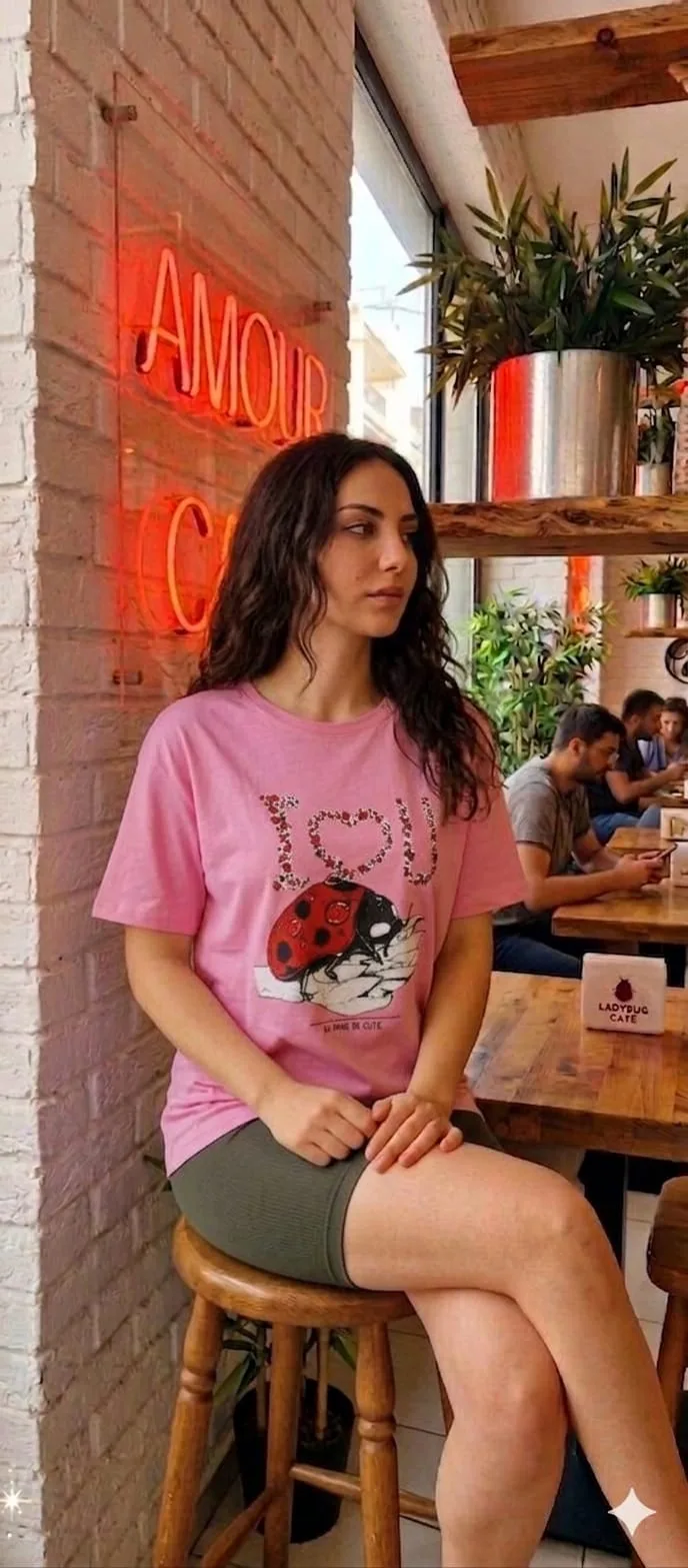 Uğur Böceği T-Shirt - Pembe