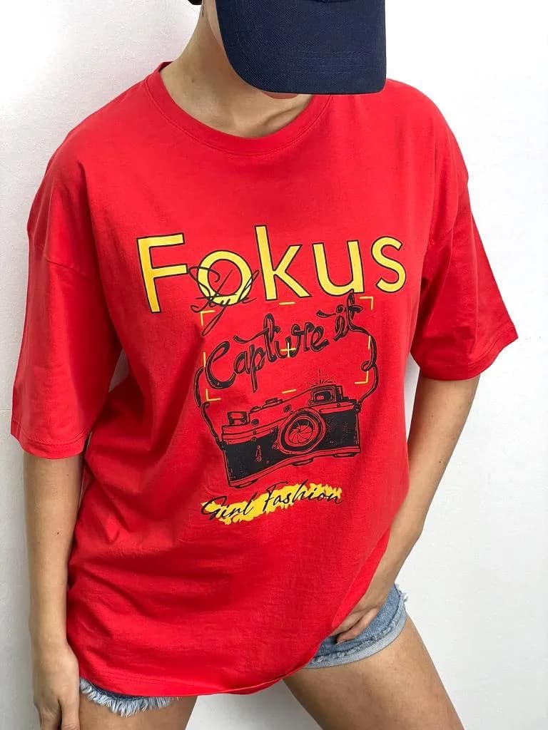 Fokus T-Shirt - Kırmızı
