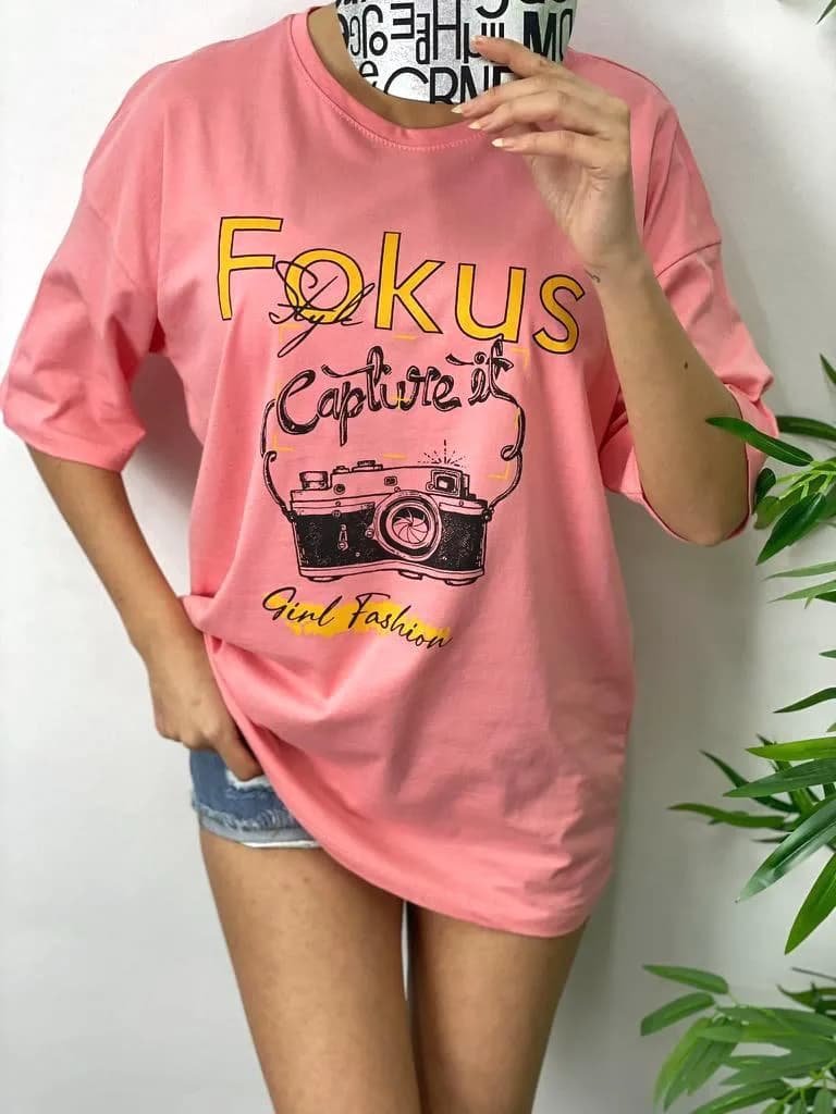 Fokus T-Shirt - Pembe