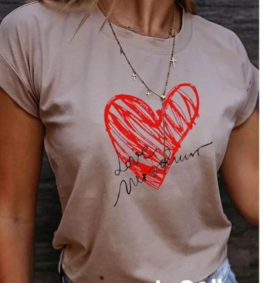 Kalpli T-Shirt - Bej