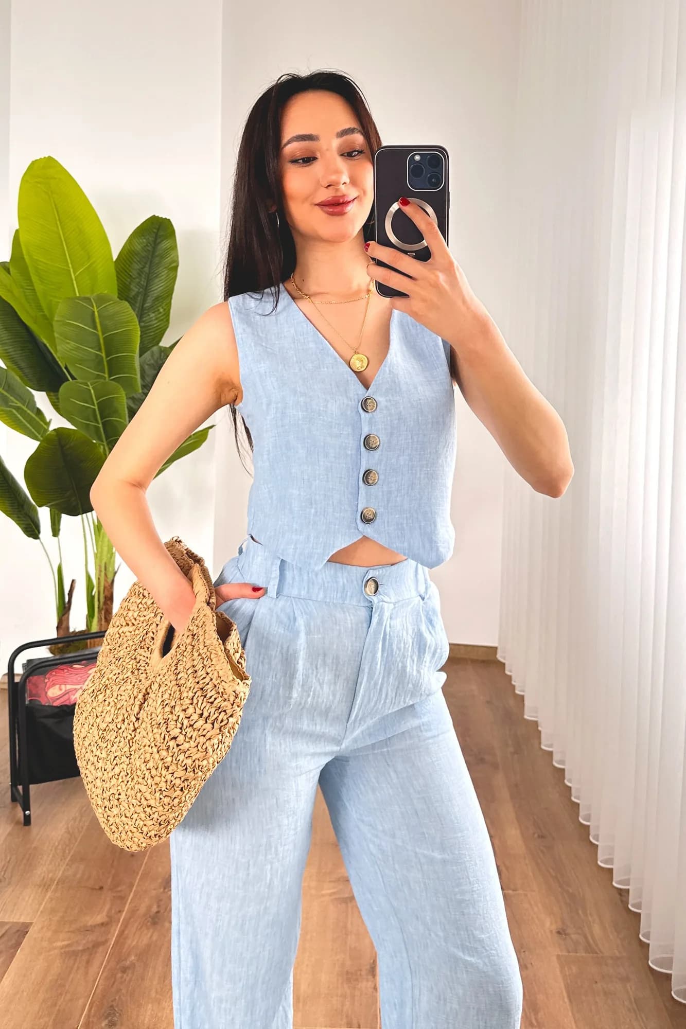 Kırçıllı Desen Bebe Mavisi Toptan Takım - Bebe Mavi