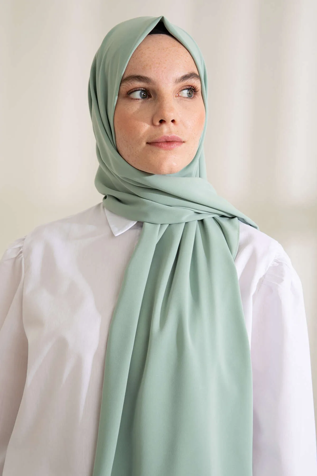 Medine İpeği Şal - Su Yeşili - Su Yeşili