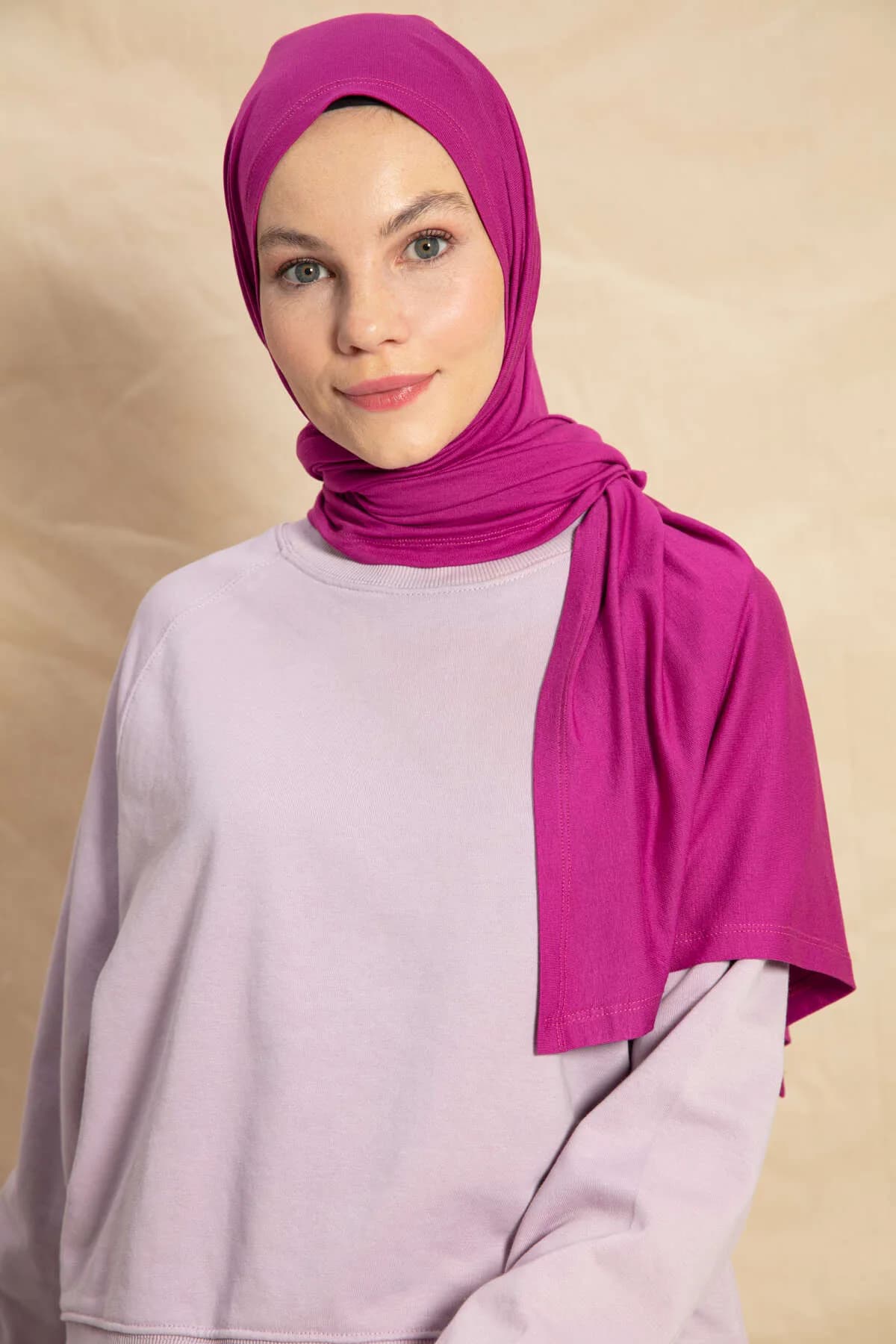Penye Şal - Fuşya - Fuşya