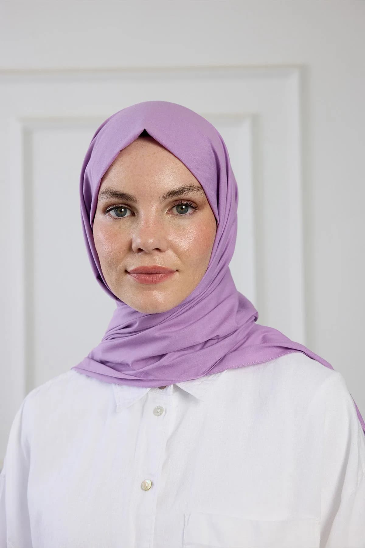Pure Pamuk Şal - Lila - Lila