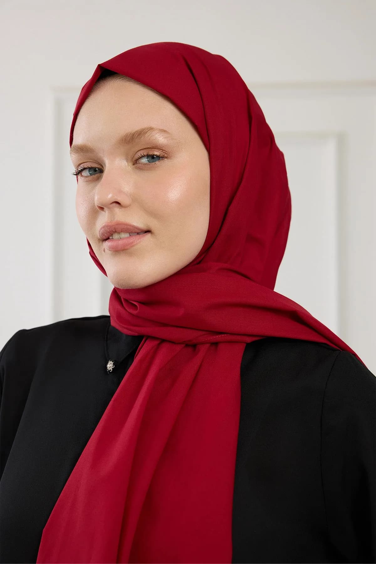 Pure Pamuk Şal - Vişne - Vişne
