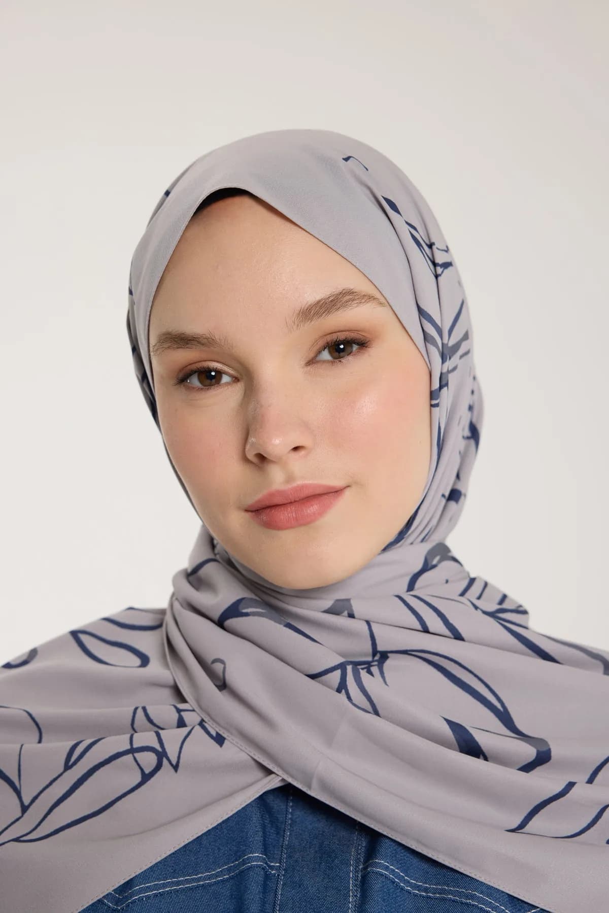 Pure Tone Şal - Yaprak Desen - Soft Gri - Laci - Yaprak Desen - Soft Gri - Laci