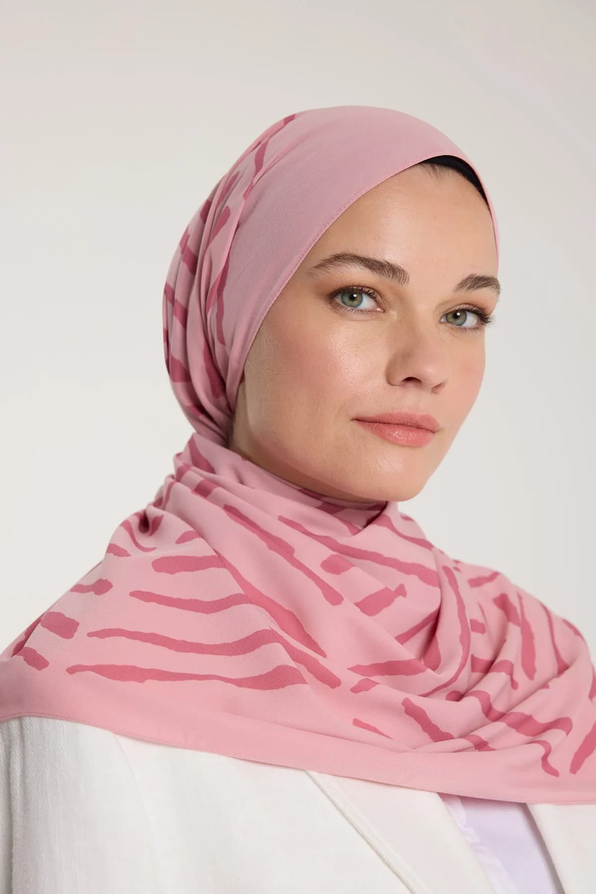 Pure Tone Şal - V Desen - Pembe - Gülkurusu - V Desen - Pembe - Gülkurusu