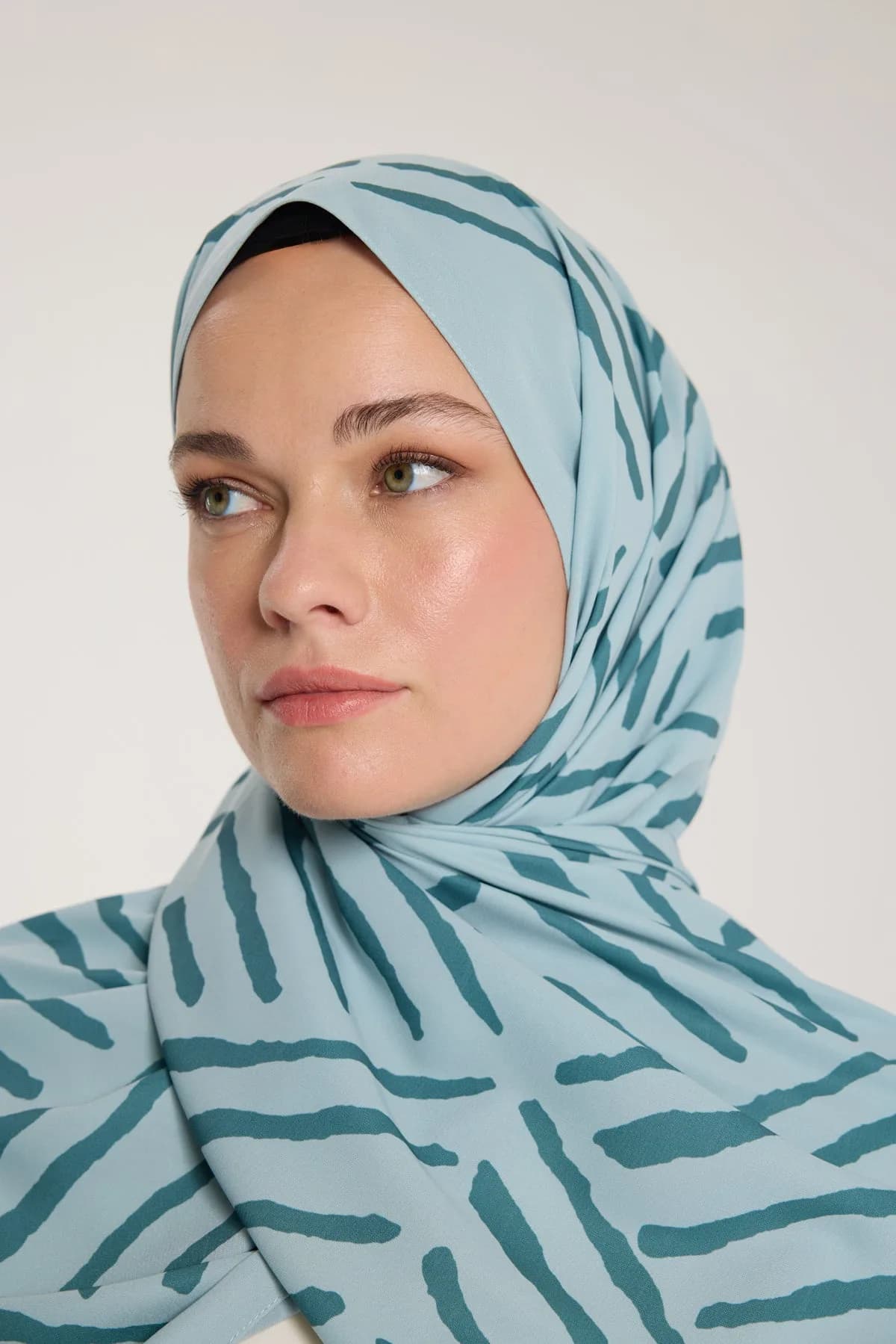 Pure Tone Şal - V Desen - Su Yeşili - Yeşil - V Desen - Su Yeşili - Yeşil