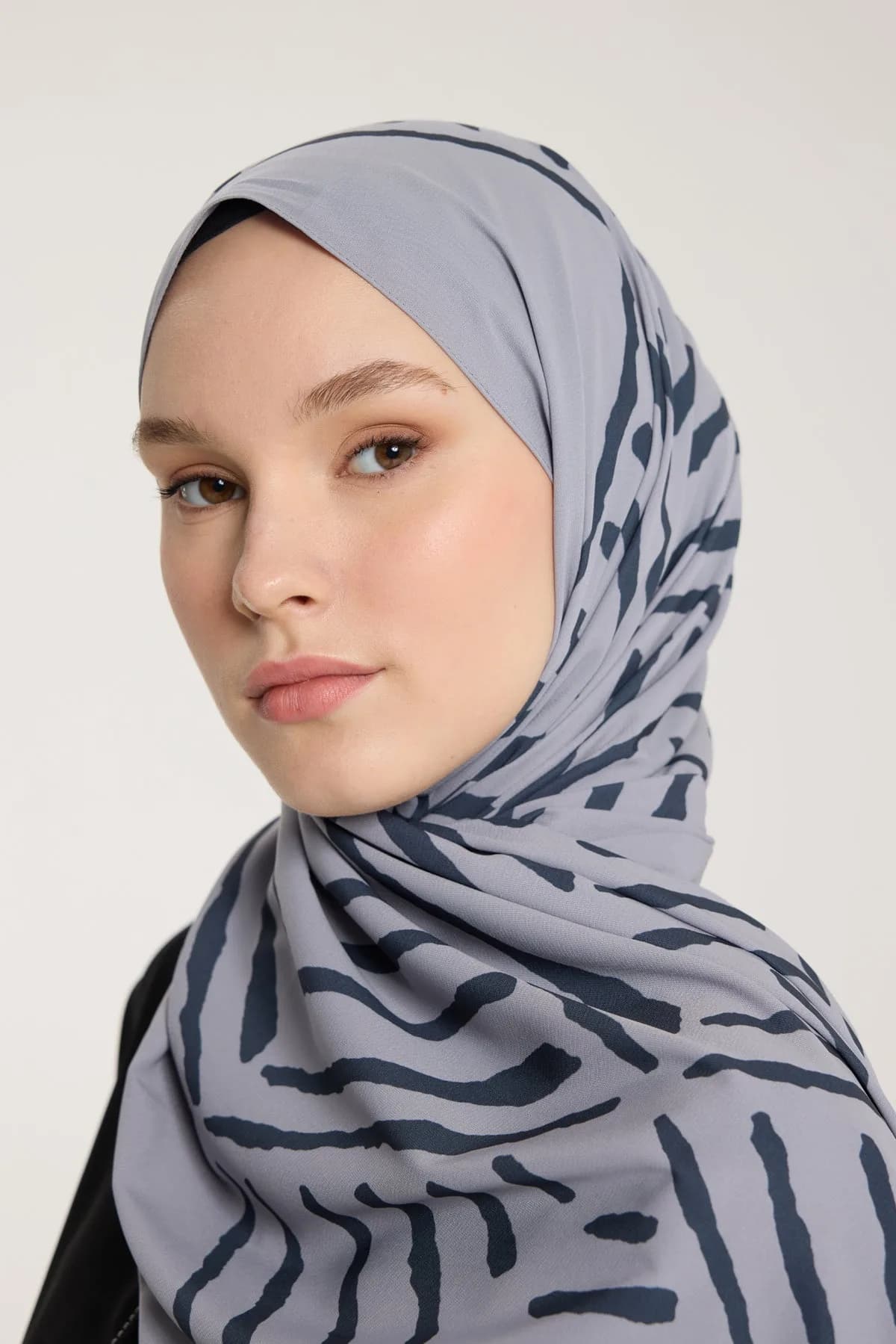 Pure Tone Şal - V Desen - Gümüş - Füme - V Desen - Gümüş - Füme