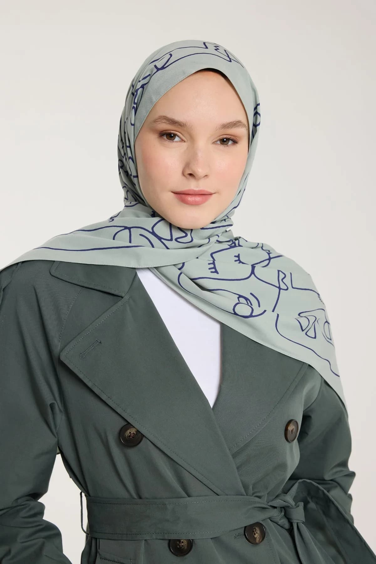 Pure Tone Şal - Marjinal Desen - Çağla - Laci - Marjinal Desen - Çağla - Laci