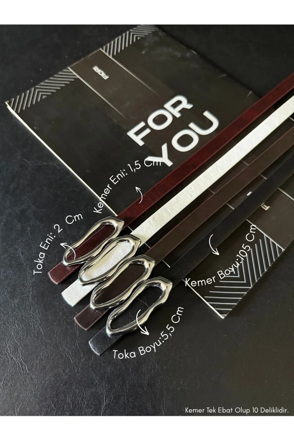 3'lü Ital Tasarım Gümüş Tokalı Ince Kemer, Pantolon Kemeri, Gömlek Kemeri, Ceket Kemeri - Karışık-Silver