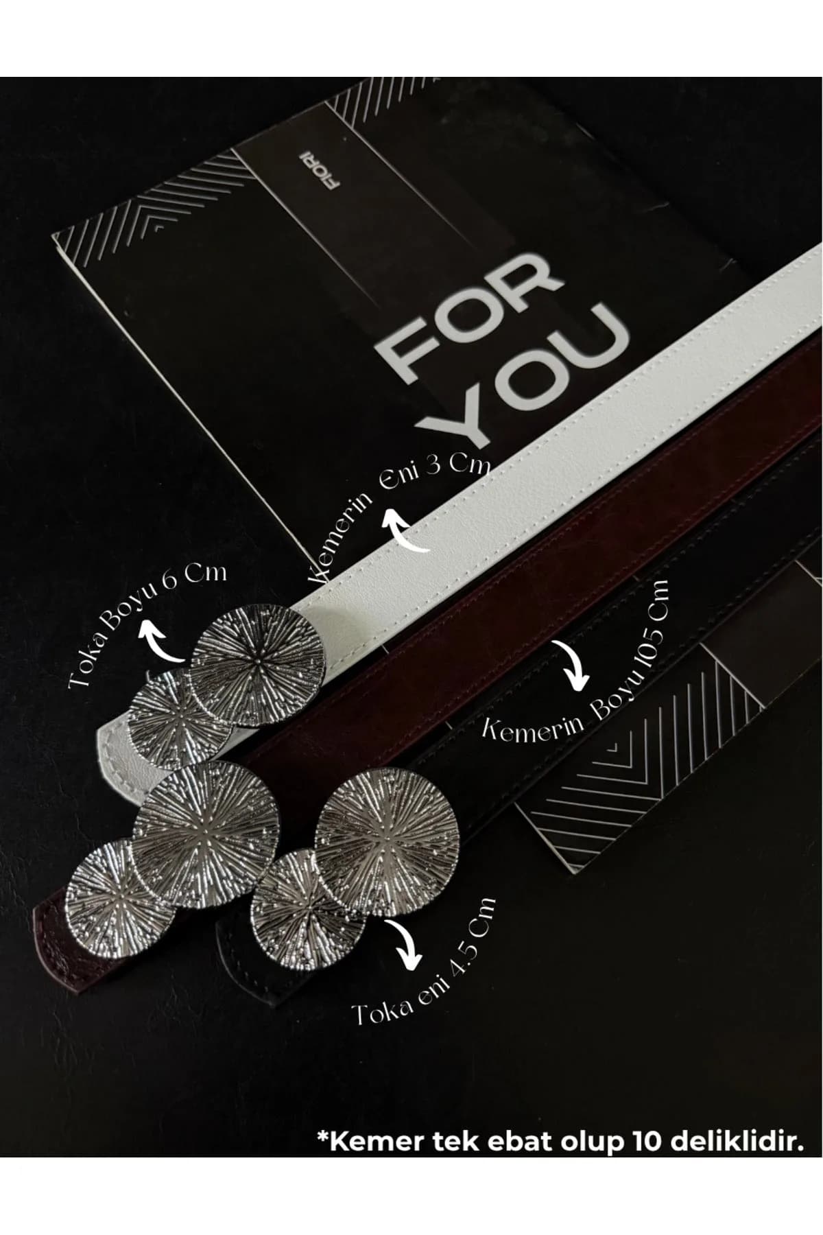 Yuvarlak Gold Toka Kadın Kemeri, Pantolon Kemeri, Ceket Kemeri, Elbise Kemeri, Gömlek Kemeri - Siyah-Bordo-Beyaz-Silver