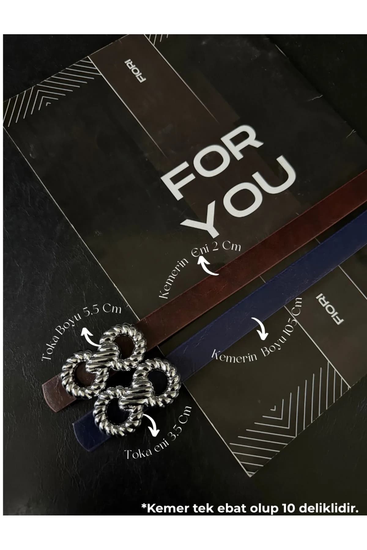 Burgu Gümüş Tokalı Siyah İnce Kadın Kemeri, Ceket Kemeri, Gömlek Kemeri, Elbise Kemeri - Bordo-Lacivert-Silver