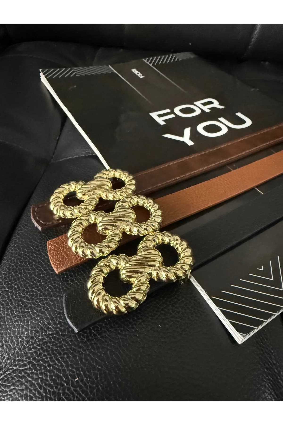 Burgu Gold Tokalı Ince Kadın Kemeri, Ceket Kemeri, Gömlek Kemeri, Elbise Kemeri - Siyah-Taba-Bej-Kahve