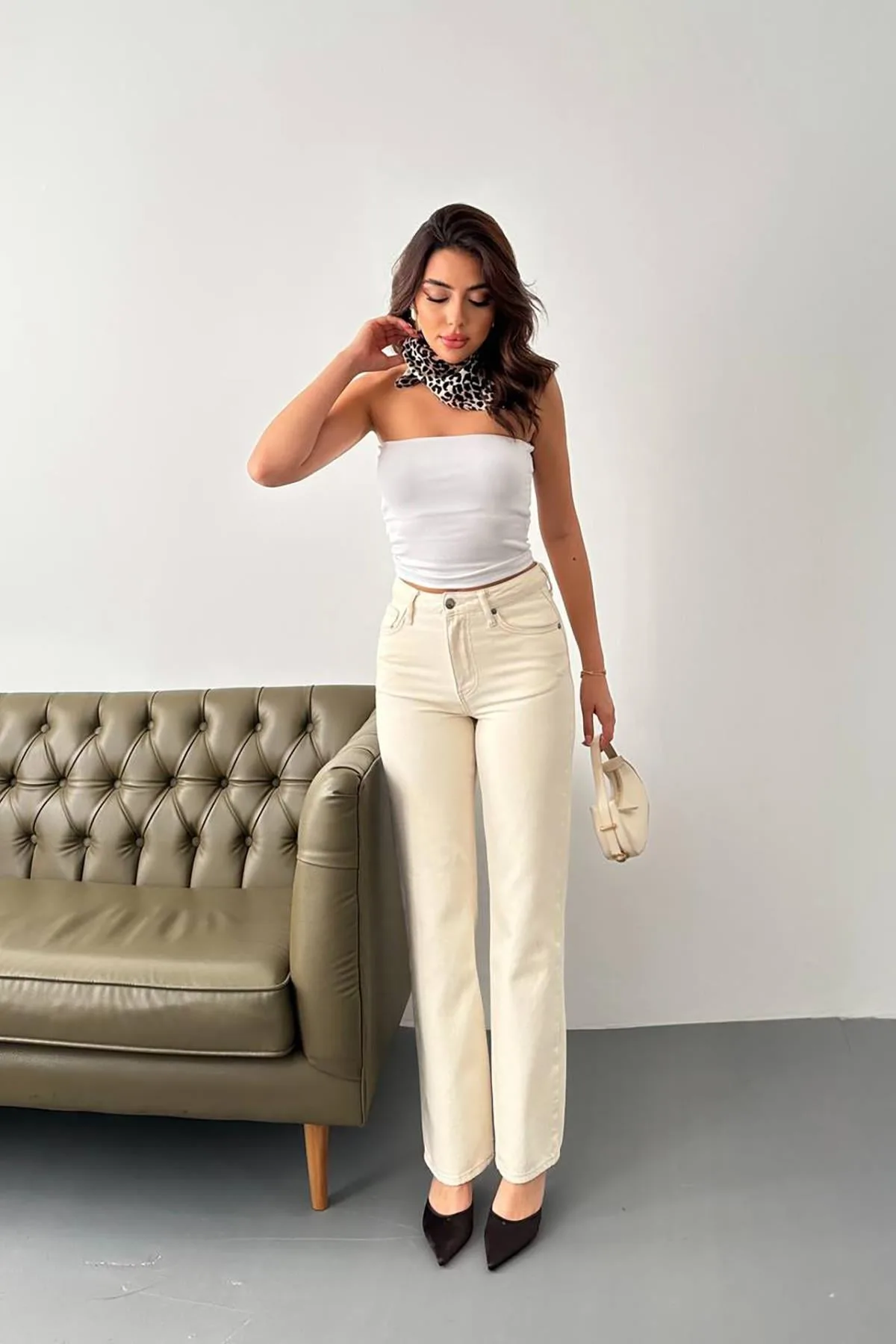 Bej Straightmania Jeans Pantolon - Bej