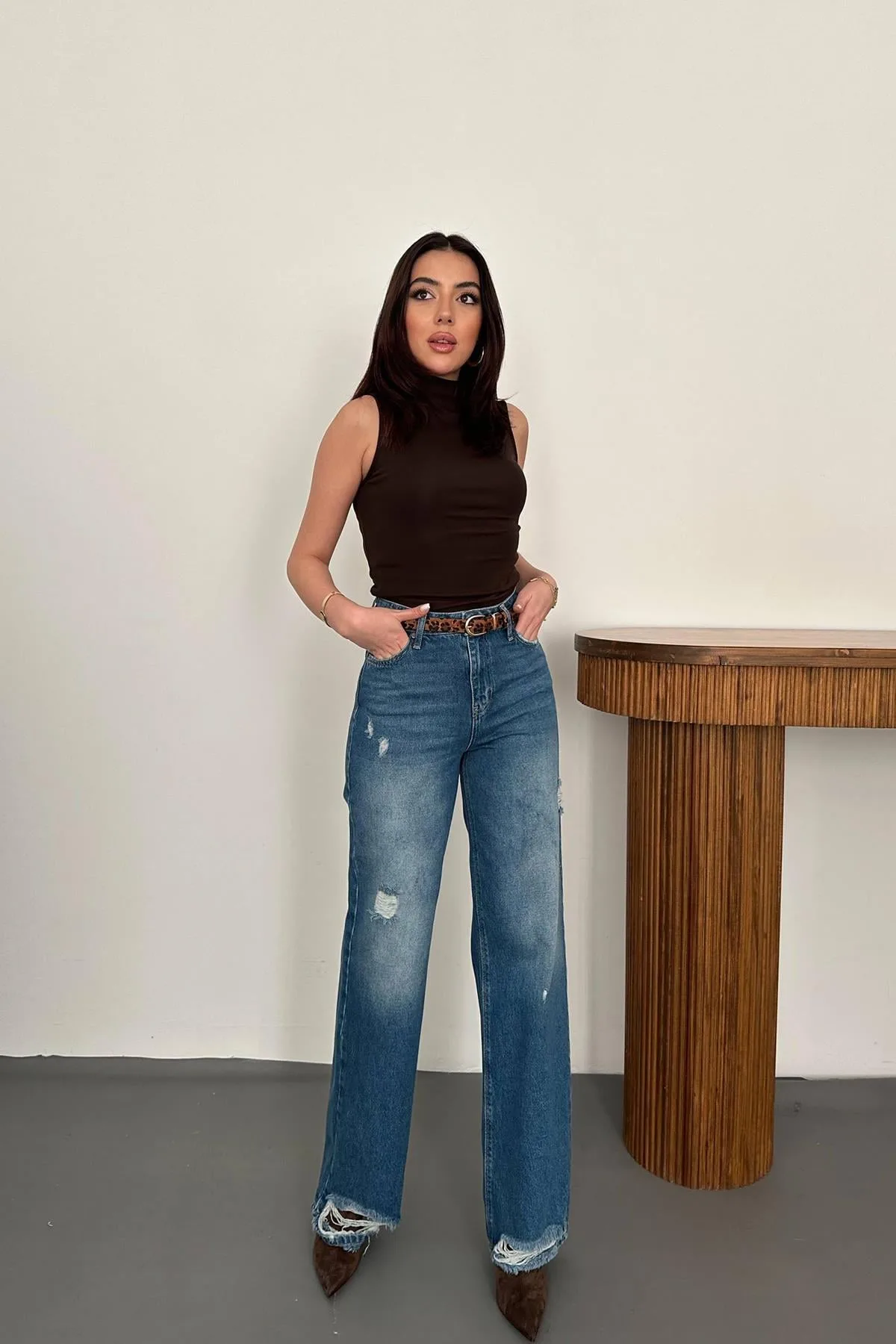 Lacivert Comfy Jeans Pantolon - Lacivert