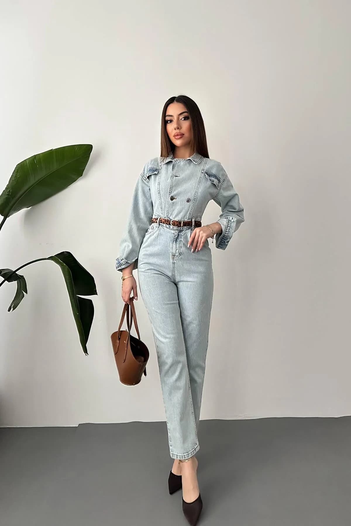 Kar Yıkama Blue Denim Tulum - Kar Yıkama