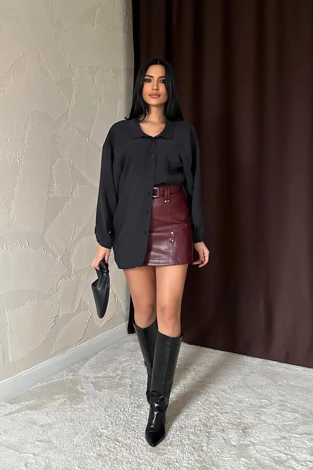 Siyah Salaş Gömlek - Siyah