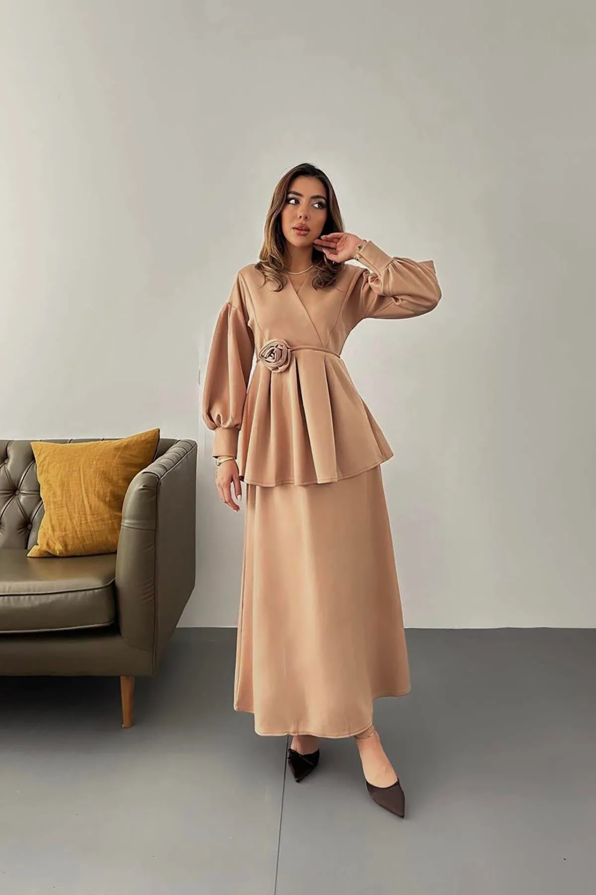 Camel Gül Detaylı Takım - Camel