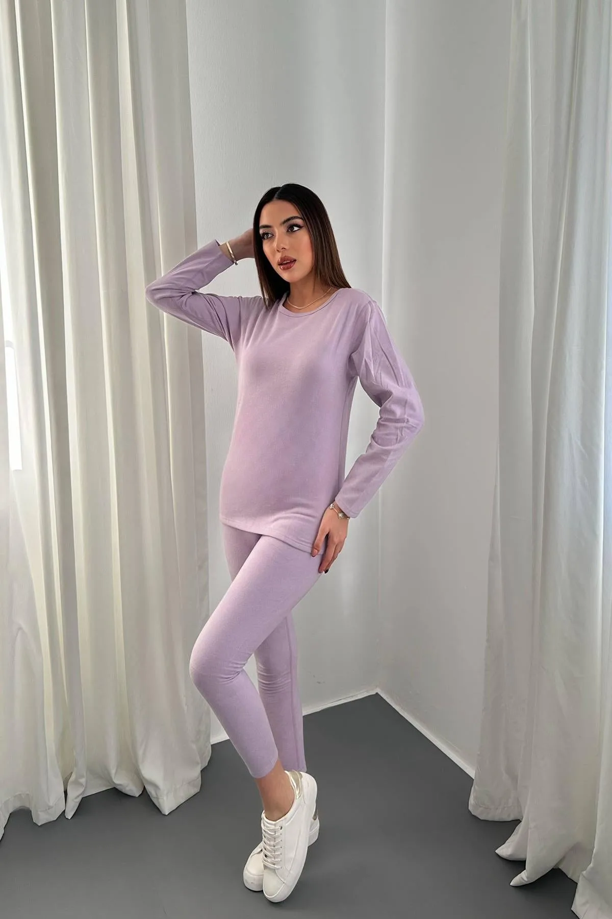 Lila Çift Taraflı Termal Takım - Lila